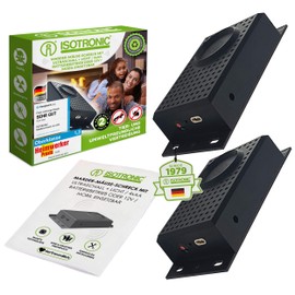 ISOTRONIC ISOTRONIC Marderschreck Blitz mit Licht LED Blitzlichtfunktion | Ultraschall fr Haus Garage Auto Dachboden| Gegen Marder M?use Ratten, 2 Stck