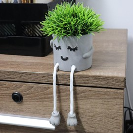 MAKHOT Set of 2 Artificial Succulent Plants in Pots, Fake Plants Faux Succulents Office Desk Decor, Mini Potted Succulents Coffee Table Decor for Women, Cute Decorations for Work Office Plants