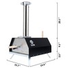 Elevon Wood Fired Pizza Oven, Portable Stainless Steel Grill, Outdoor