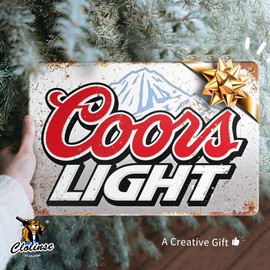 Clolinse Coors Light Beer Signs Man Cave Decor | Bar Vintage Metal Tin Signs | Garage Retro Home decor | Wall Poster Funny Cool Things Stuff For House Shop Room Coffee 8 * 12 Inch