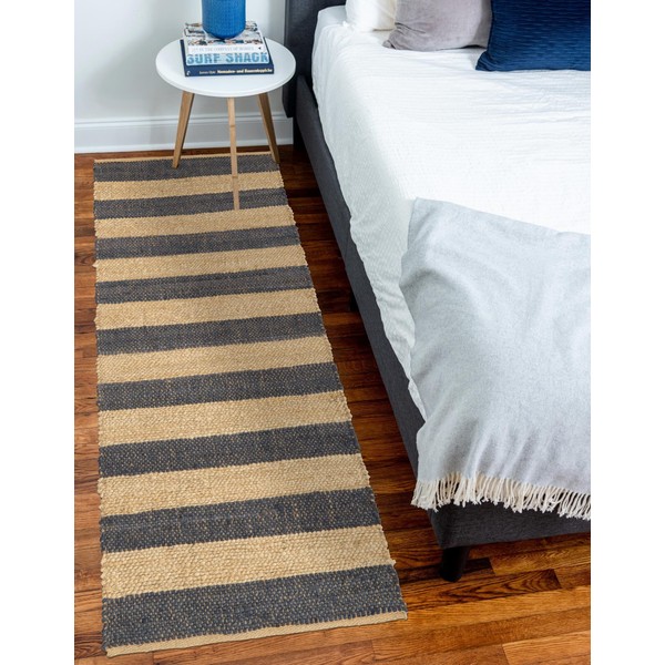 Unique Loom Braided Jute Collection Area Rug - Bina (2'
