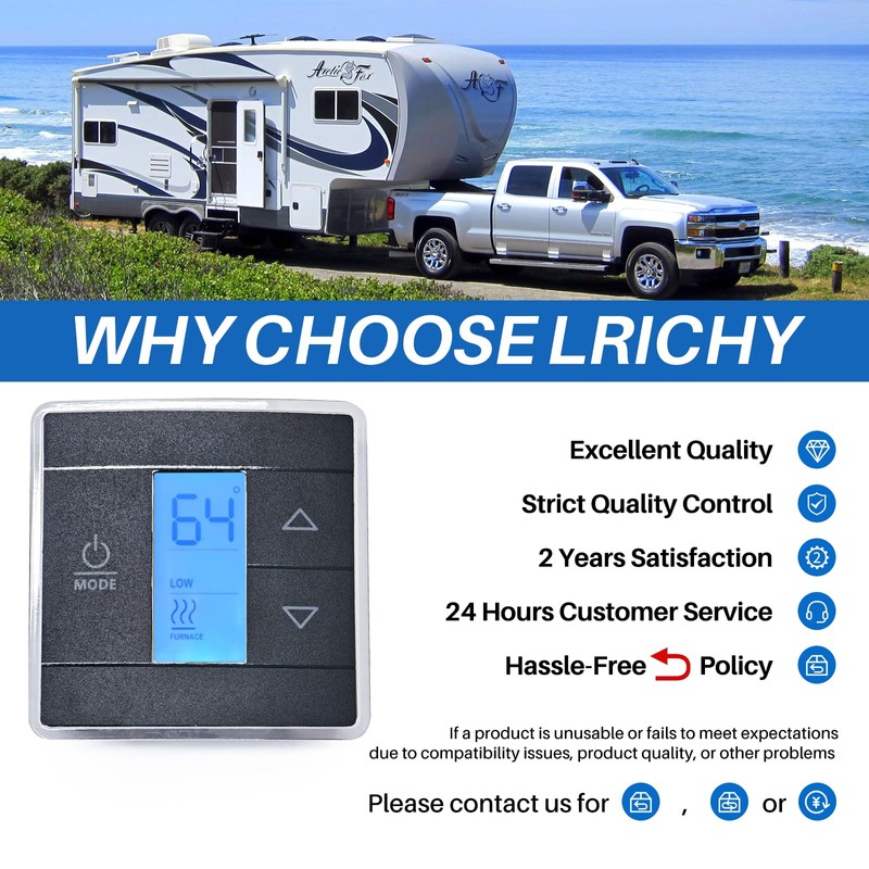 Lrichy RV Thermostat Replacement Compatible with Dometic CT Thermostat 3316250.712,