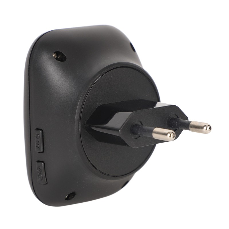 Black Self Powered Wireless Doorbell No Wiring Punching Outdoor Welcome