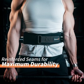 BraceUP Weight Lifting Belt for Men and Women – 4-inch Weightlifting Workout Belt, for Powerlifting, Bodybuilding, Gym Training, and Lifting Back Support (M)
