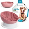 Slow Feeder Dog Lick Bowl 2in1 Set – Elevated Silicone