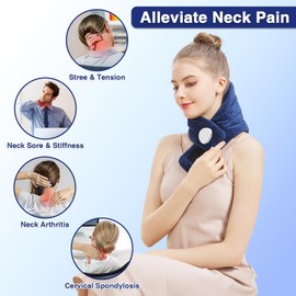 AOBOCO Electric Neck Heating Pad - 30"×8" Heated Neck Wrap for Soreness Stiffness, 86-158℉ Temp Setting & 90min Auto Shut-Off, Gifts for Women