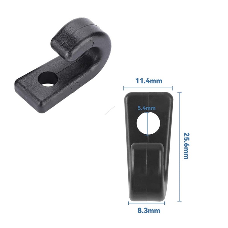Pack of 30 Kayak J Hooks, Plastic J Shape Screws