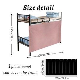 Aisi Bunk Bed Curtains Dorm Room Privacy Canopy Blackout Bunk Bed Drapes for Bottom Bunk Bed