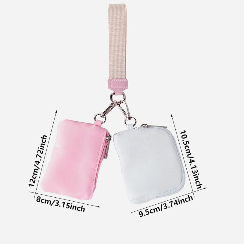 NganSuRong Mini Women's Wristlets, Zip Around Coin Purse for Women