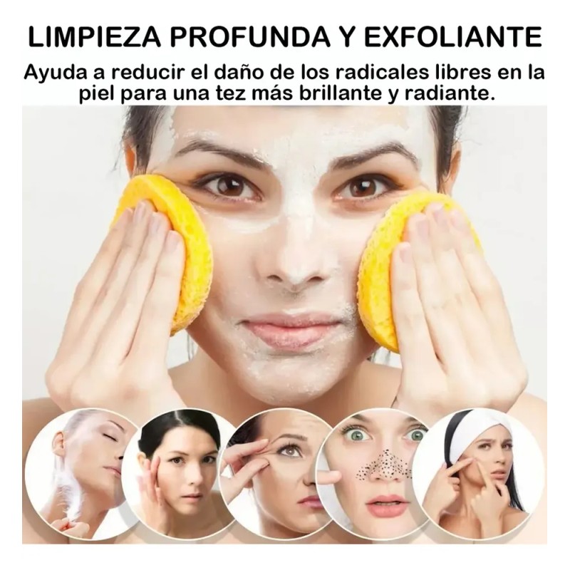 100pzs Esponja Facial Comprimida Para Limpieza Y Exfoliación