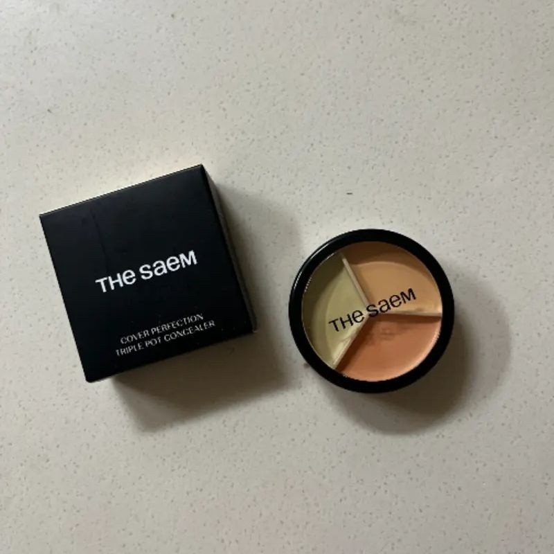 The Saem Cover Perfection Triple Pot Concealer 6colors Contour Beige