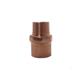 Libra Supply 3/8 x 1/4 inch(Nominal Size) Copper Reducing Male Adapter, C x MIP, (Pack of 5pcs, click in for more size options) 3/8'' Copper x 1/4'' MNPT Copper Pressure Pipe Fitting Plumbing Supply