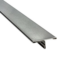 T-Profile Stainless Steel Rail Transition Profile V2A L250 cm 25 mm Brushed