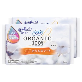 Sofy Weighing Sheets Organic Cotton, Unscented, 5.5 inches (14 cm), 84 Packs x 2 Packs (168 Cots) (Panty Liner, Rimono Sheet)