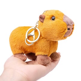lilizzhoumax Simulation Capybara Plush Toy key chain 14cm/6”, Realistic Stuffed Animal Cute Capybara Plush Toy, Super Soft Capybara Home Decoration Animal Toys, Gift for Kids