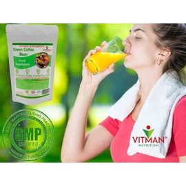 VitMan Nutrition Green Coffee Bean Supplement, Capsules, Sugar-Free, GMO-Free, Made in UK (60)