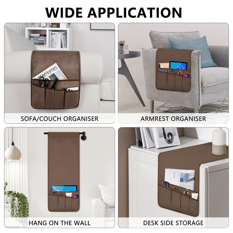 WETRBWEH Remote Control Holder for Armchair Caddy，Couch Caddy Organizer TV