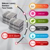 Makooz Luxurious Bamboo Face Flannels Pack of 6-700 GSM Thick