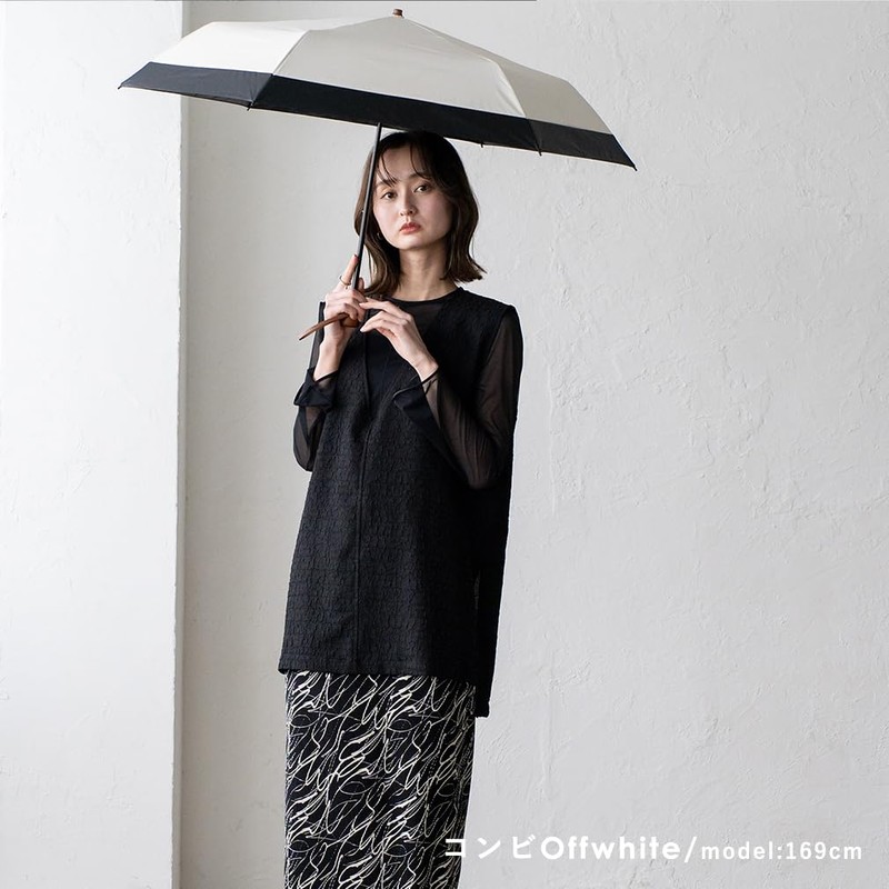 VITAFELICE Pru-30178z Women's Folding Umbrella for Rain or Shine, Lightweight,