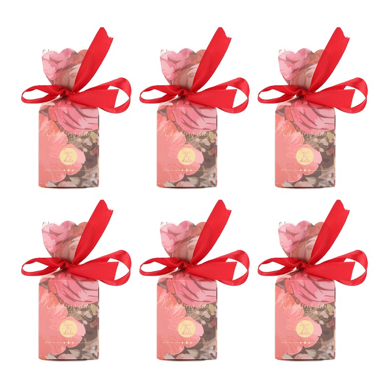 50 Set Wedding Favor Boxes Floral Pattern Retro Style Easy