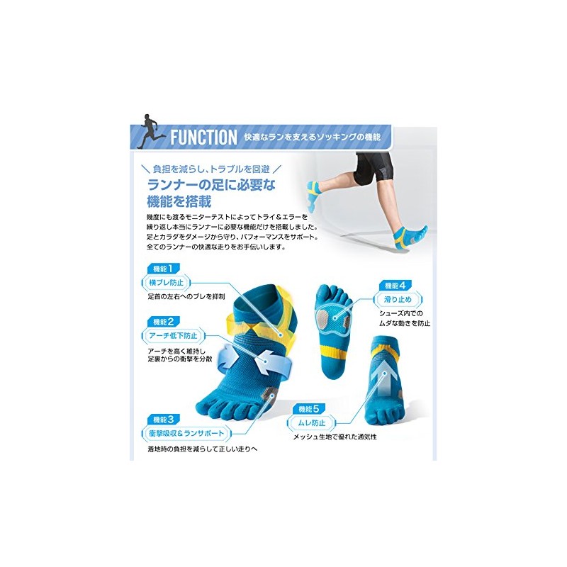 Phiten Socking, Round Toe, 9.8 - 10.6 inches (25 -