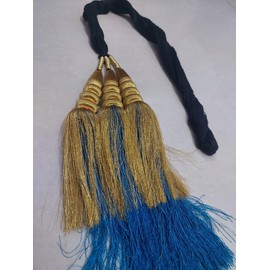 Women's Patiala Shahi Paranda/Hair Extension/Choti For wedding Long Straight Hair Style/Parandi Traditional Hair Accessory Braid Tassles (Purple)