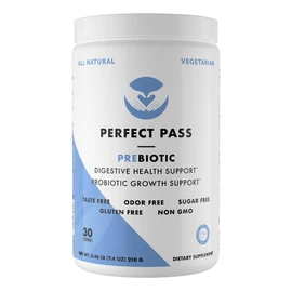 PERFECT PASS Prebiotic PHGG Partially Hydrolyzed Guar Gum 210g Powder - 100% Natural Gluten Free Non GMO - Certified Kosher Vegetarian Sugar Free
