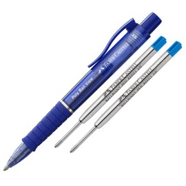 Faber-Castell Poly Ball View Ballpoint Pen Refill XB (Admiral Blue + Refills)