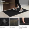 LVETOLS 3'x 5' Elestic Dirt Trapper Doormat with Rubber Backing(Jet