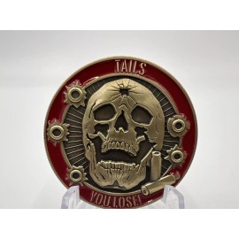 Challenge Coin Company 1.75" Military Heads I Win Tails You Lose Challenge Coin Skull Night Vision M4