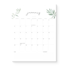 Karto Magnetic Calendar for Refrigerator 2025 - Vertical 8.5x11 inch Runs Until June 2026 - Versatile and Easy Planning with Aesthetic Fridge Calendar Magnet - Greenery
