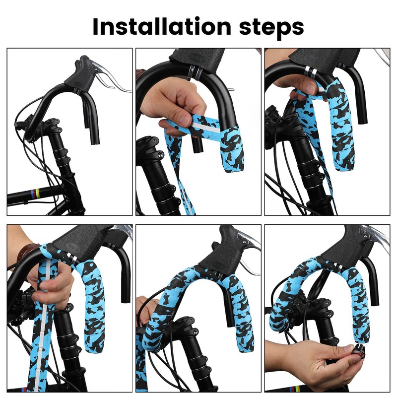 Oumers Cycling Handle Wraps, 2 Rolls Road Bike Handlebar Tapes