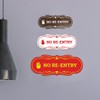 Signs ByLITA Designer No Re-Entry Sign (Black) - Large