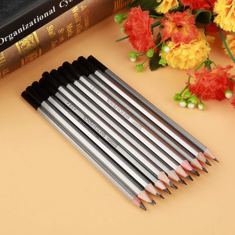Walfront Drawing Pencils, 24 Pieces, 9H-14B Sketching and Drawing Pencils,