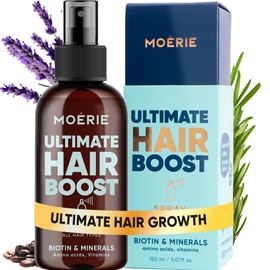 Moerie Hair Growth Serum Spray for Men and Women, Hair Loss Solution with Biotin and Rosemary, Thickening Serum for Hair Regrowth and Thinning Hair - Ultimate Scalp and Growth Care