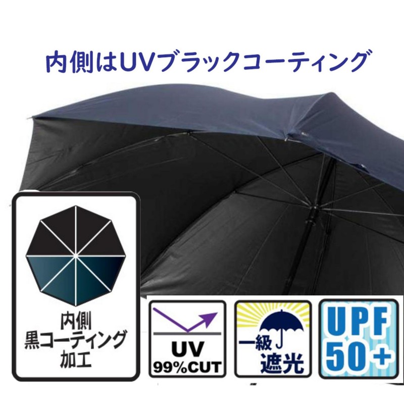 折りたたみ傘 日傘 晴雨兼用 メンズ 軽量 大きい 親骨 60cm 内側コーティング UV99.9％カット