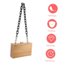 Operitacx 1Stk hängende Kette Punk-Taschen Stifte Teller Retro-Brieftasche Steingut taschengurt taschenband Bag Chain Acrylkette mit Schnallen Acrylkette zum Selbermachen Zinklegierung Black