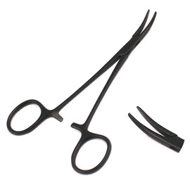 1 O.R Grade Mosquito HEMOSTAT Locking Forceps 5" Curved Full Black Finish A+ Quality (PC Brand)