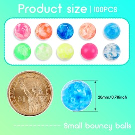500 Pcs Small Bouncy Balls in Bulk Rubber High Bouncing Balls for Kids, Mini Bouncy Balls for Birthday Party Favors Gift Game Prizes Vending Machines Fillers Outdoor Activities (0.78 Inch)