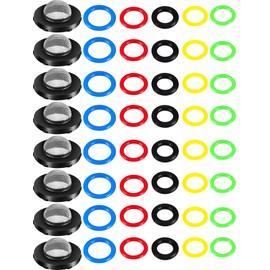 48 Pieces O-Ring Power Pressure Washer Kit 6 Sizes Sealing Stainless Steel Filter for Power Pressure Washers, Pump, Hose, Gun, Wand and Lance