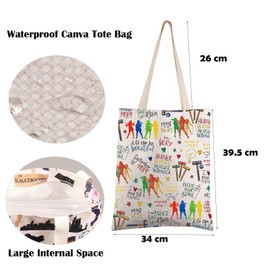 FEELMEM Heather Musical Inspired Gift Broadway Musical Theatre Tote Bag Heathers Musical Lover Shopping Bag Gift