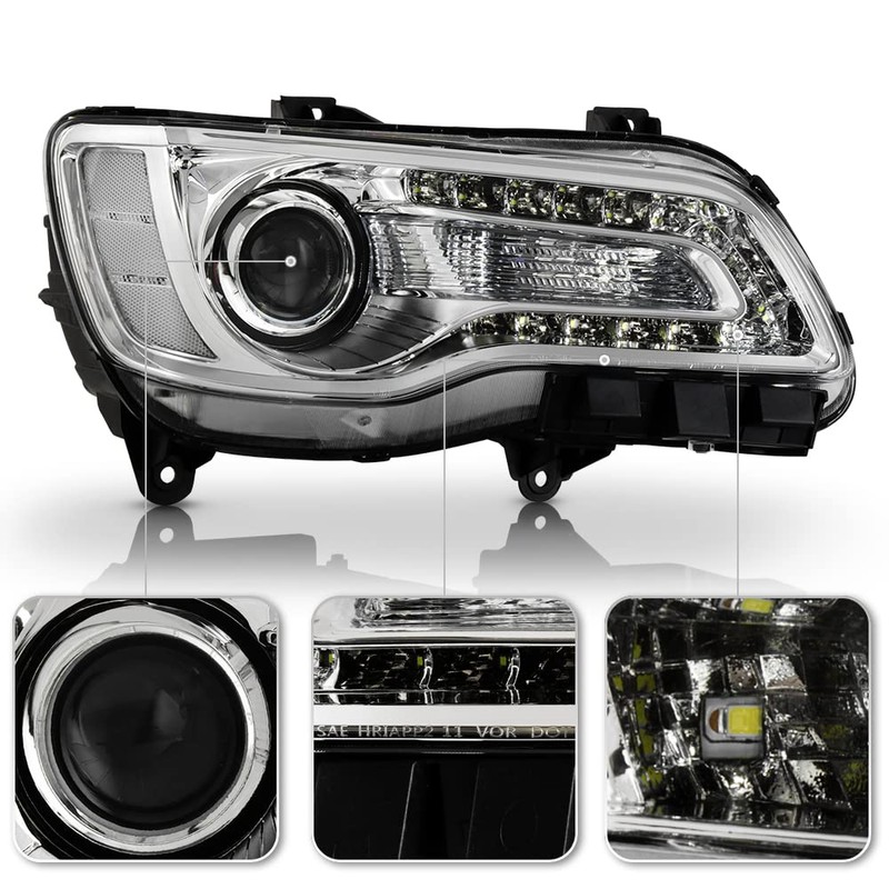 ACANII - For [Halogen Type] 2015-2023 Chrysler 300 Chrome Bezel