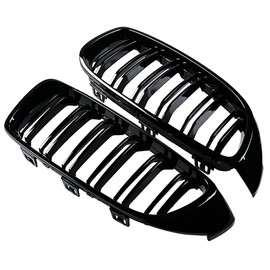 Tonee Front Kidney Grille Grill for 4 Series M4 F80 F82 F83 F32 F33 F36 428i 430i 435i 440i 2014-2019 2Pcs (Gloss Black)