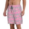 CVFGHJOKC Pineapple Palm Tree Pink Mens Swim Trunks Quick Dry