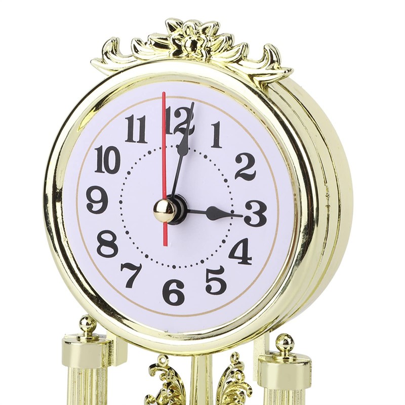 Table Clock, European Retro Style Living Room Clock Antique Silent