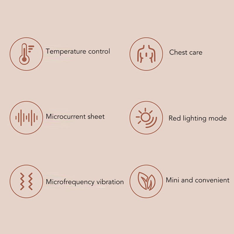 Handheld Breast Massager 3 Microcurrent 3 Temperature Red Lighting Electric