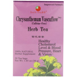Health King Chrysanthemum Vascuflow Herb Tea, Teabags, 20-Count Box (Pack of 6)