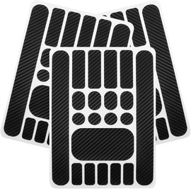 MUQZI Pack of 3 Bicycle Frame Protection Carbon Stickers, Bicycle Protection Paint Damage Frame Sticker, Bicycle Frame Protective Film, Chain Stay Sticker, Black