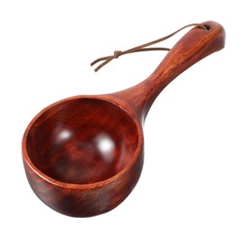 Bath Salt Scoop Wooden Kitchen Scoop Rice Spoon Multipurpose Large Solid Wood Water Spoon Scoops for Canisters Flour Scoop 8 Inch Soup Scoop Round Serving Soup for Cooking Stirring