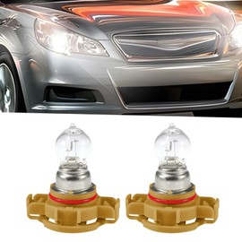 PSX24W Halogen Fog Light Bulb, 3200-3500K Quartz Glass Super Bright Bakelite Bases High Luminous Efficacy Turning Brake Lights, Lighting Replacement Accessories, Universal for Most Cars (White)